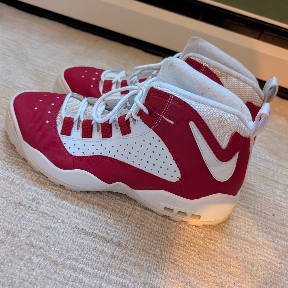 Nike Red and White Athletic Sneakers